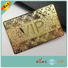 Высокое качество, горячая распродажа, производство, вырезы, позолота, скидка, vip карта, матовая текстура, нержавеющая сталь, металлическая визитная карточка
