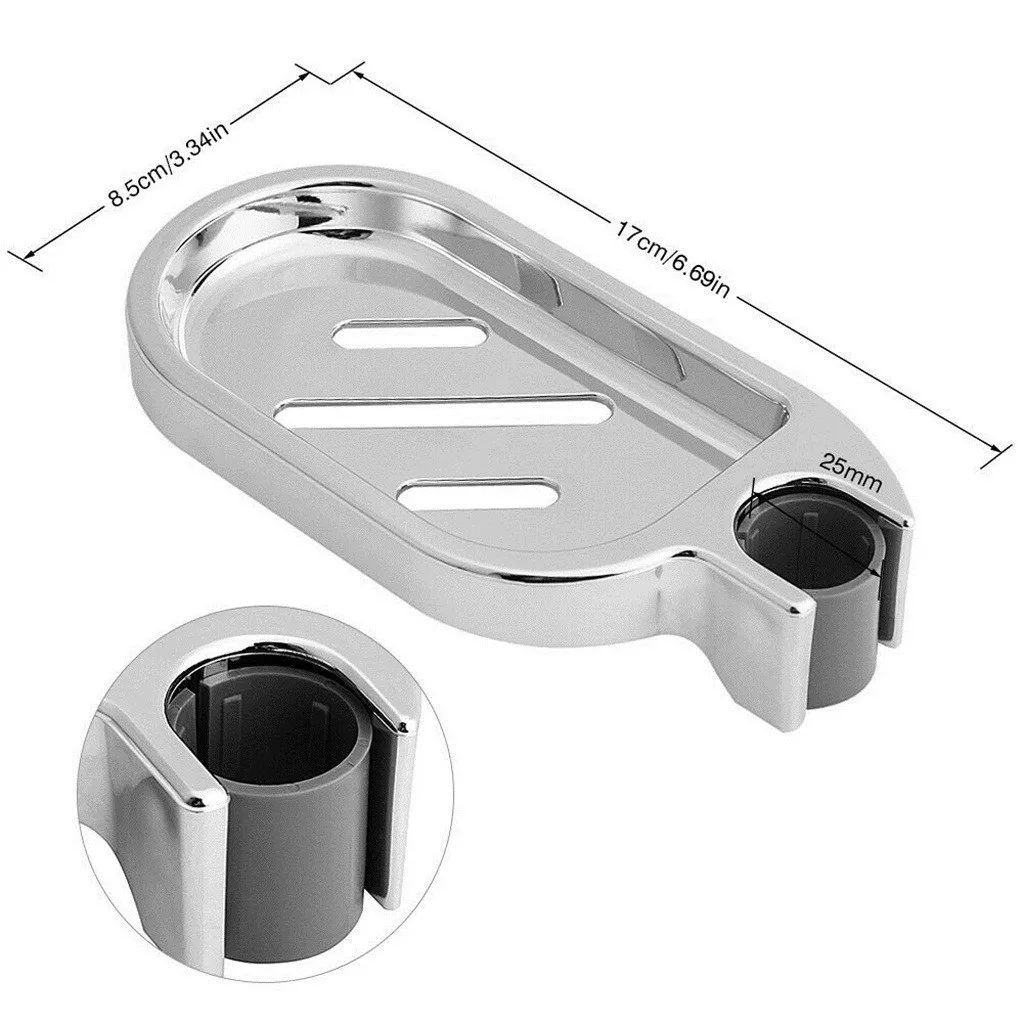 Best Selling Soap Dish Adjustable Shower Rail Soap Plates Smooth Bathroom Holder Silver Sponge Holder Shelves For Wall