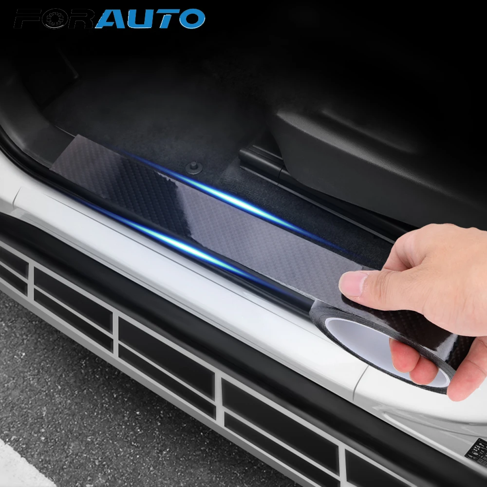 FORAUTO защитные щитки для края автомобильной двери Стикеры углеродное волокно