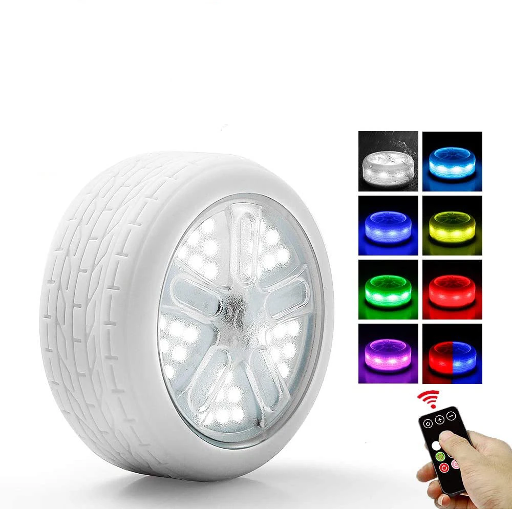 RGB Camping Light Remote Conterol Waterproof Strong Magnetic Carp Bivvy Fishing Light Creative Tire LED Bivvy Tent Lamp for Gift