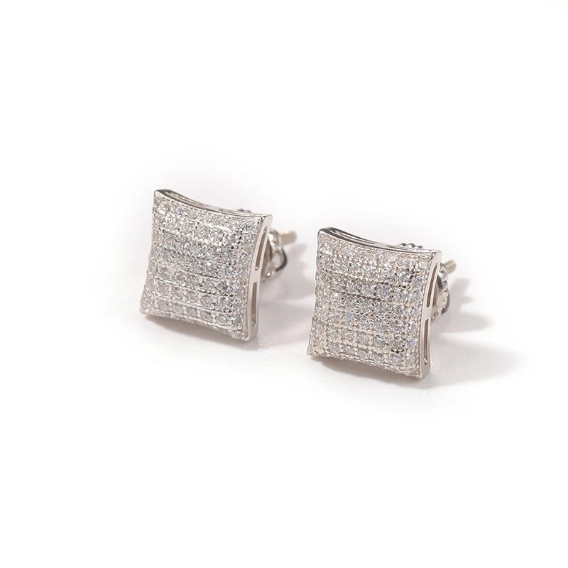 ピアス Luxury Street Wear ICE Silver 925 Earrings D unisexual Luxury Street Wear ICE Silver 925 Earrings D unisexual