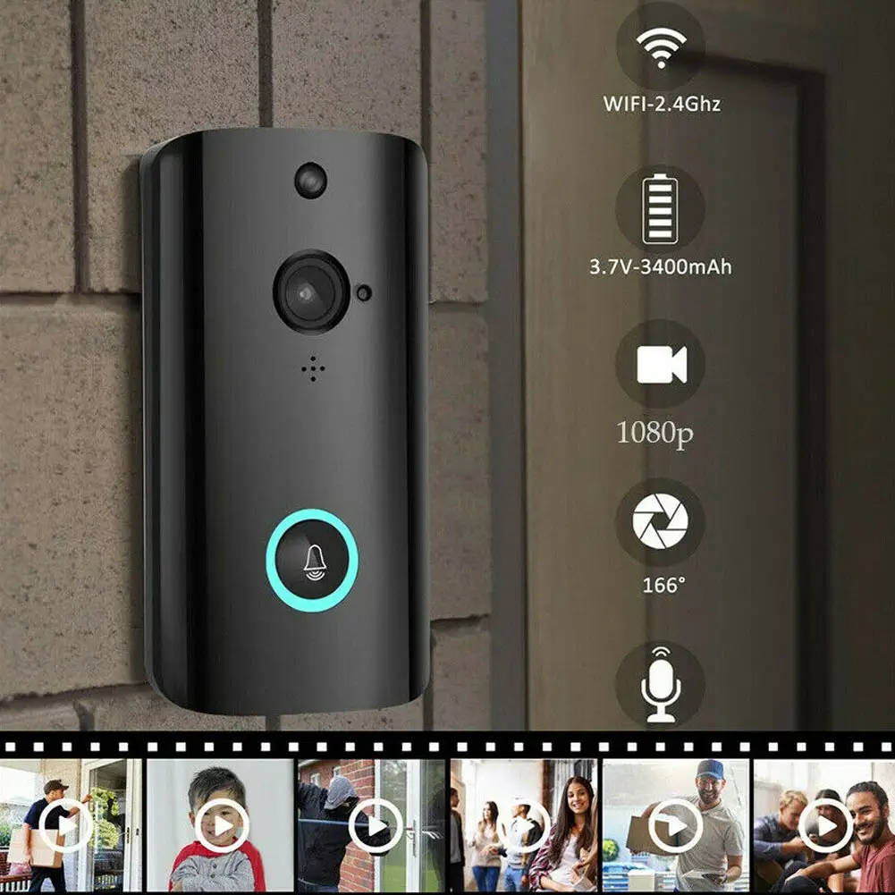 Новинка 1080P Смарт wifi безопасности дверной звонок Беспроводная видеокамера телефона с ночным видением DOM668
