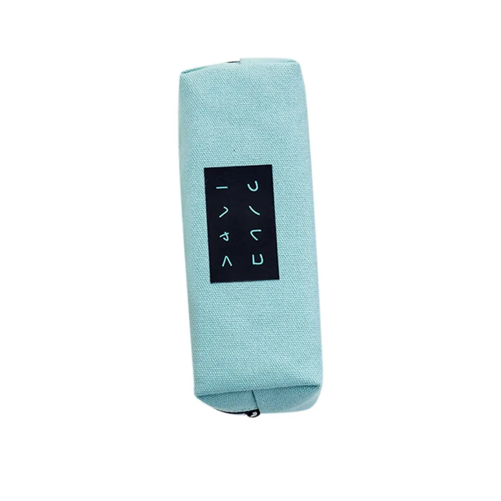 

Student Minimalist Pencil Case Canvas Pen Case Makeup Bag For School Supplies Students Colourful Pen Case