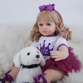 

New Cute Princess Doll 24 Inch Lifelike Real Girl Reborn Bonecas 60 cm Silicone Soft Body Reborn Dolls Menina Birthday Gifts