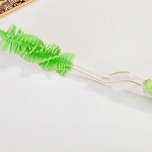 Щетка для бутылочек для новорожденных, щетка для бутылочек для кормления детей, силиконовая щетка для чистки бутылочек, вращающаяся 32 см, YHZ005