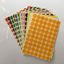 

Size 19mm Coloured Dot Stickers Paper Labels Adhesive Package Label Party Decoration Round Spot Circles Sealing Stickers