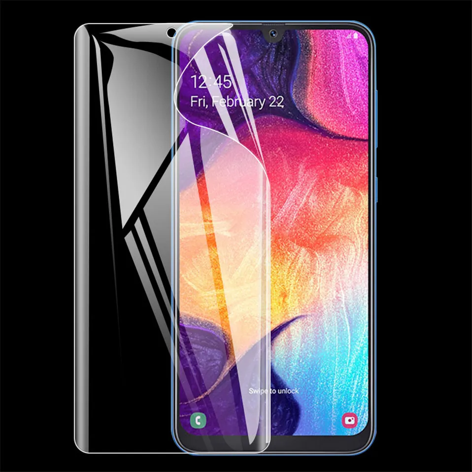 Передняя Задняя мягкая пленка для samsung Galaxy A50 S10 S9 S8 Plus S10E A40 A30 A2 Note 8 9 Защитная пленка для экрана S10 Plus не закаленное стекло