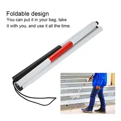 Adjustable Pole Walking Stick Reflective Cane Crutch Portable Folding Telescopic Anti-shock Guide Cane for The Blind Amblyopia