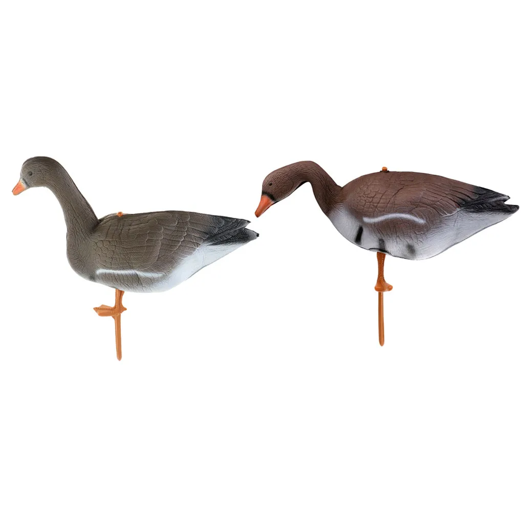 2x Outdoor Full Size Goose Hunting Decoy 3D Target Garden Lawn Decor Scarers