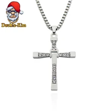 Cross Zircon Necklace Hiphop Rock Street Culture Titanium Stainless Steel Gold Silver Chain Necklace Fashion Man Jewelry Gift