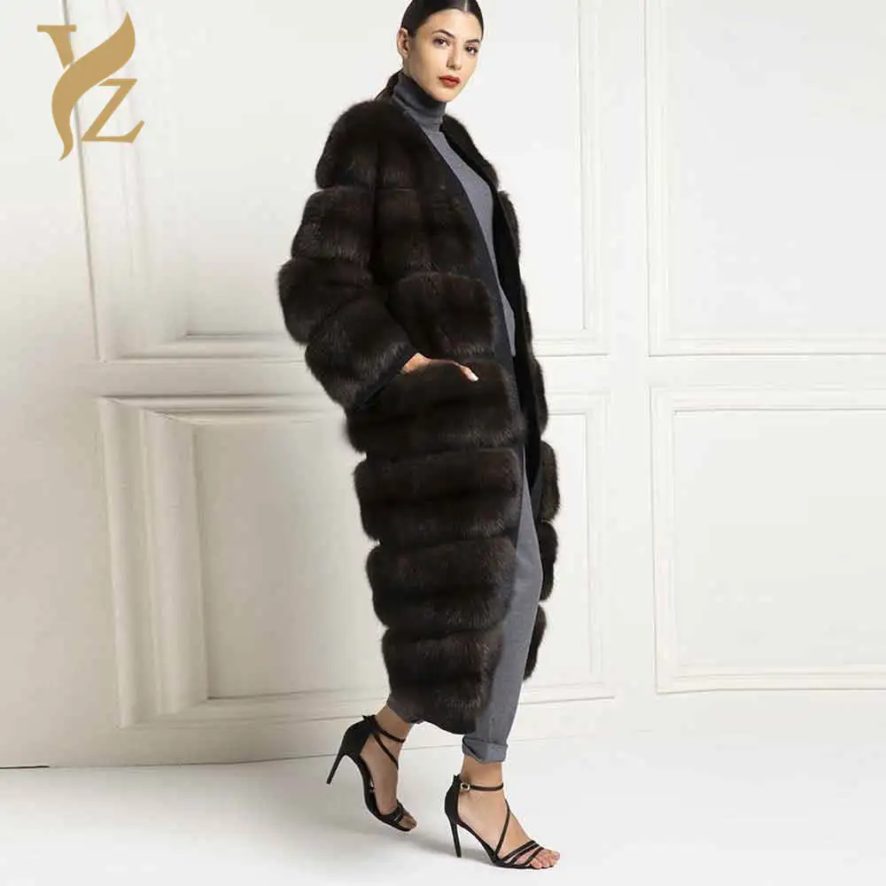 YZ. FURTURE женская s натуральная меховая шуба натуральный Лисий мех пальто зимняя меховая куртка настоящий куртка натуральный Лисий мех пальто для женщин плотное пальто