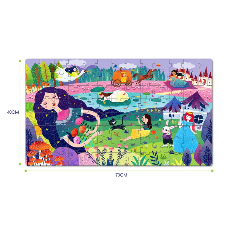 

MiDeer Mi Deer Children'S Educational Toy Baby Intellectual 104 PCs Sleeping Beauty Paper Puzzle Gift Box