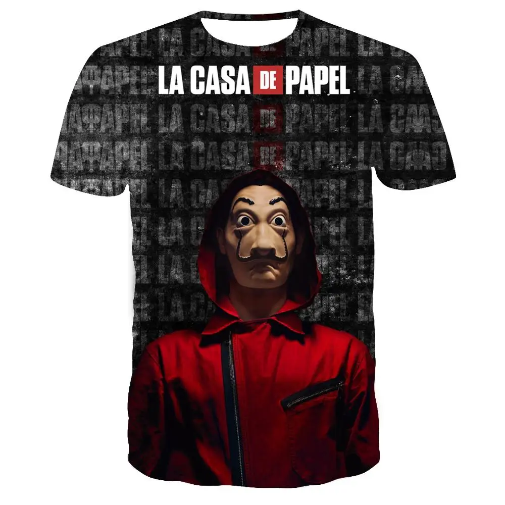 Летняя Новинка 2020 футболка La Casa De Papel с 3D принтом женская и мужская толстовка