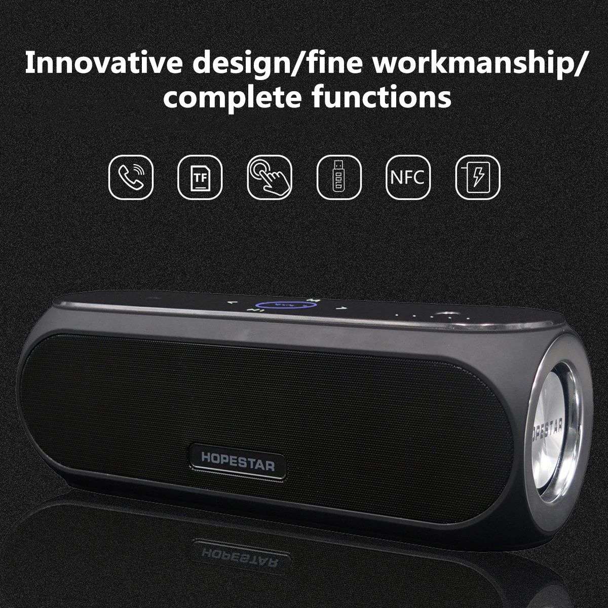 HOPESTAR H19 NFC сенсорная панель Bluetooth колонка музыкальный центр бумбокс Беспроводная