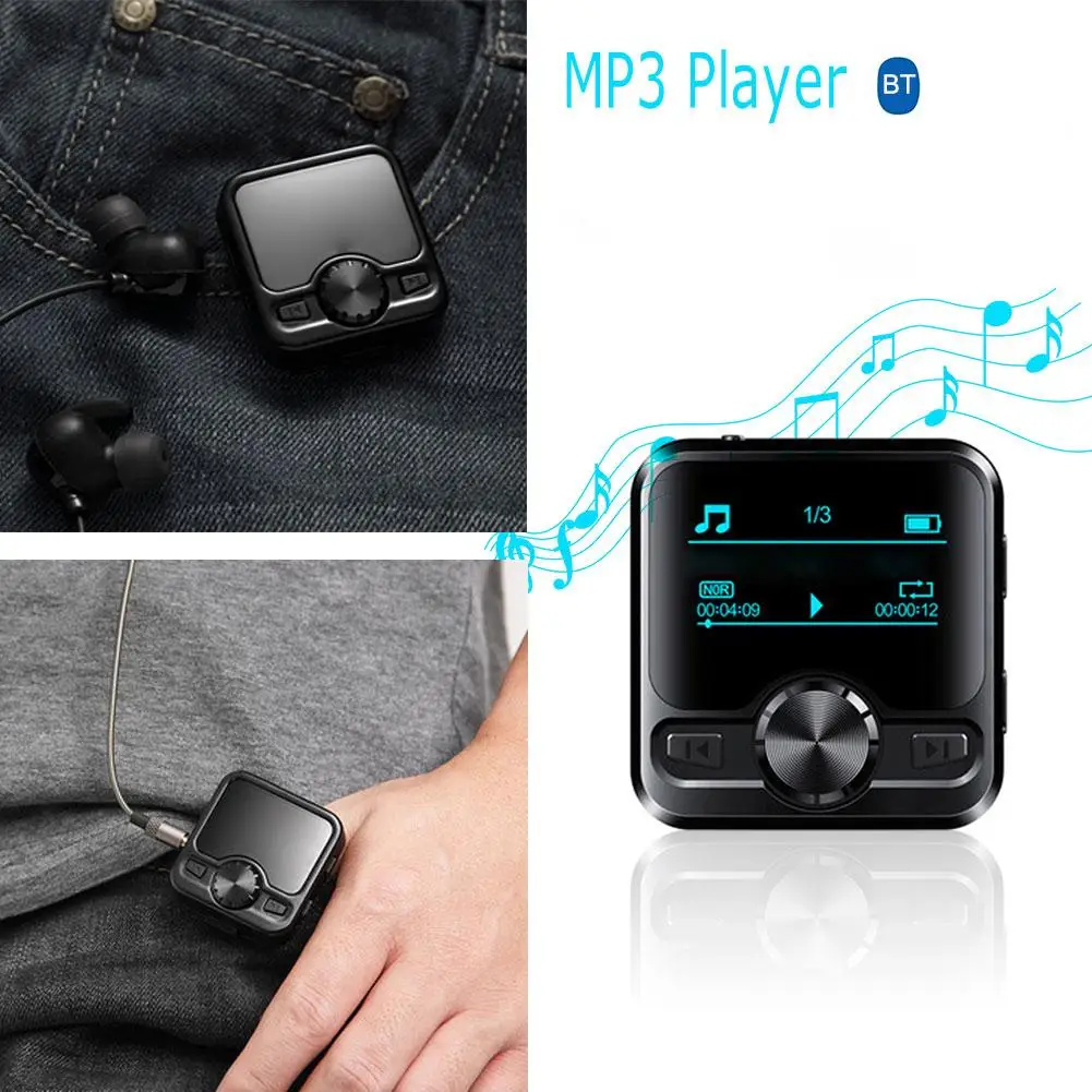 Портативный мини mp3-плеер JNN M9 HIFI Sports с Bluetooth 4 2 8 Гб 16 Hifi MP3 радио ретранслятор 1