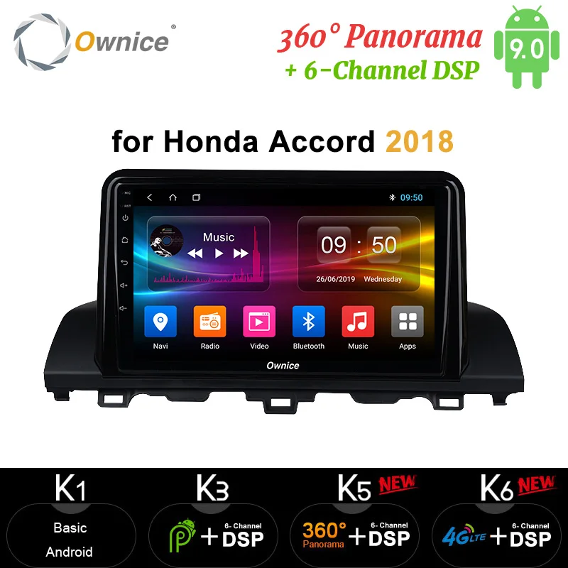 Автомобильный DVD-плеер Ownice Android 9 0 4 Гб + 64 ГБ IPS-радио мультимедийный плеер с