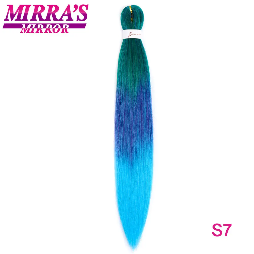 Mirra's зеркало синтетических легко плетеные волосы Омбре плетение волос наращивание крючком волосы для косы - Цвет: S7