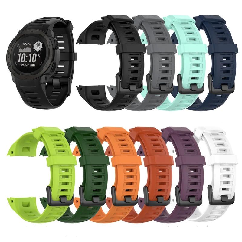 

Smart Watch Strap Replacement for Garmin Instinct Band Outdoor Sport soft Silicone bracelet Watchband Garmin Instinct smartwatch