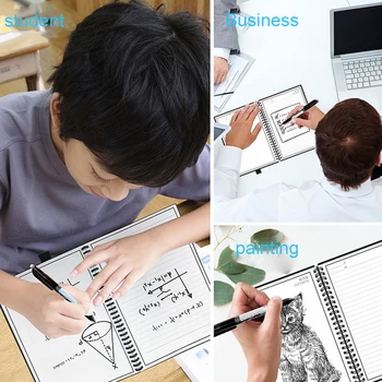 

A5 / B5 Smart Reusable Erasable Notebook Paper Tear Resistance App Backup Two Sizes For Students Business Notebook H-best Note