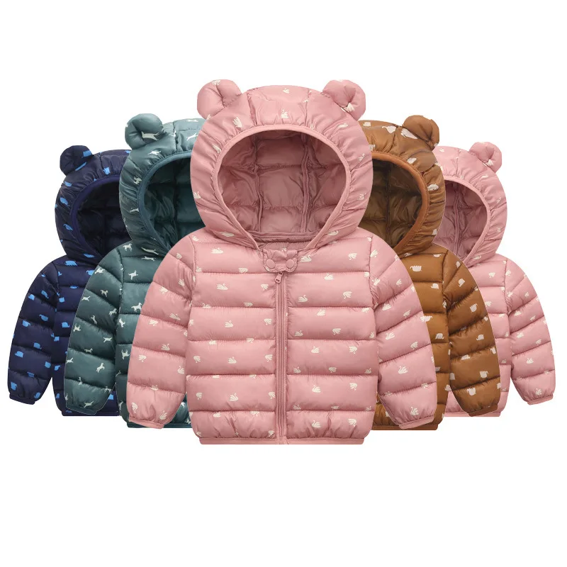 

Baby Winter Coat Newborn Baby Cotton Girls Coats & Jackets Casual Baby Warm Cute Ear Hooded Kids Boy Jackets Outerwear Clothes