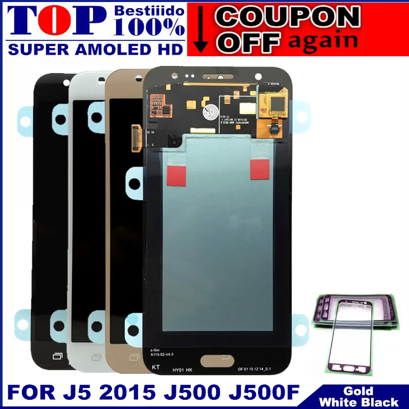 20 контактов J500 LCD для Samsung Galaxy J5 2015 J500F J500FN J500H Super AMOLED дисплей кодирующий