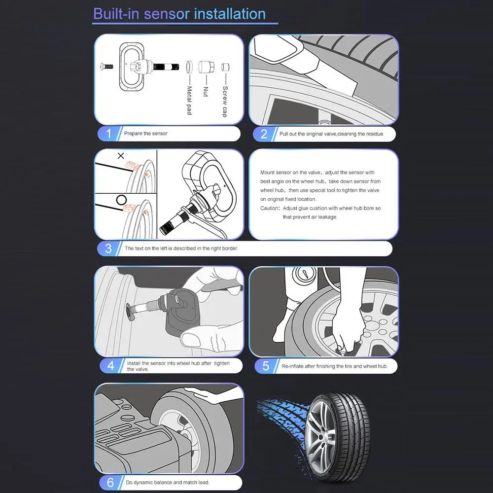 TPMS система контроля давления в шинах автомобильные транспортные средства контроль давления в шинах цифровой датчик 4 шт. сигнализация давления в шинах