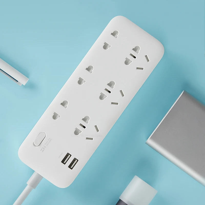Xiaomi Mijia ZMI патч-панель USB интерфейс Поддержка 18 Вт Быстрая зарядка умный дом мобильный телефон Зарядка Электрический многофункциональный