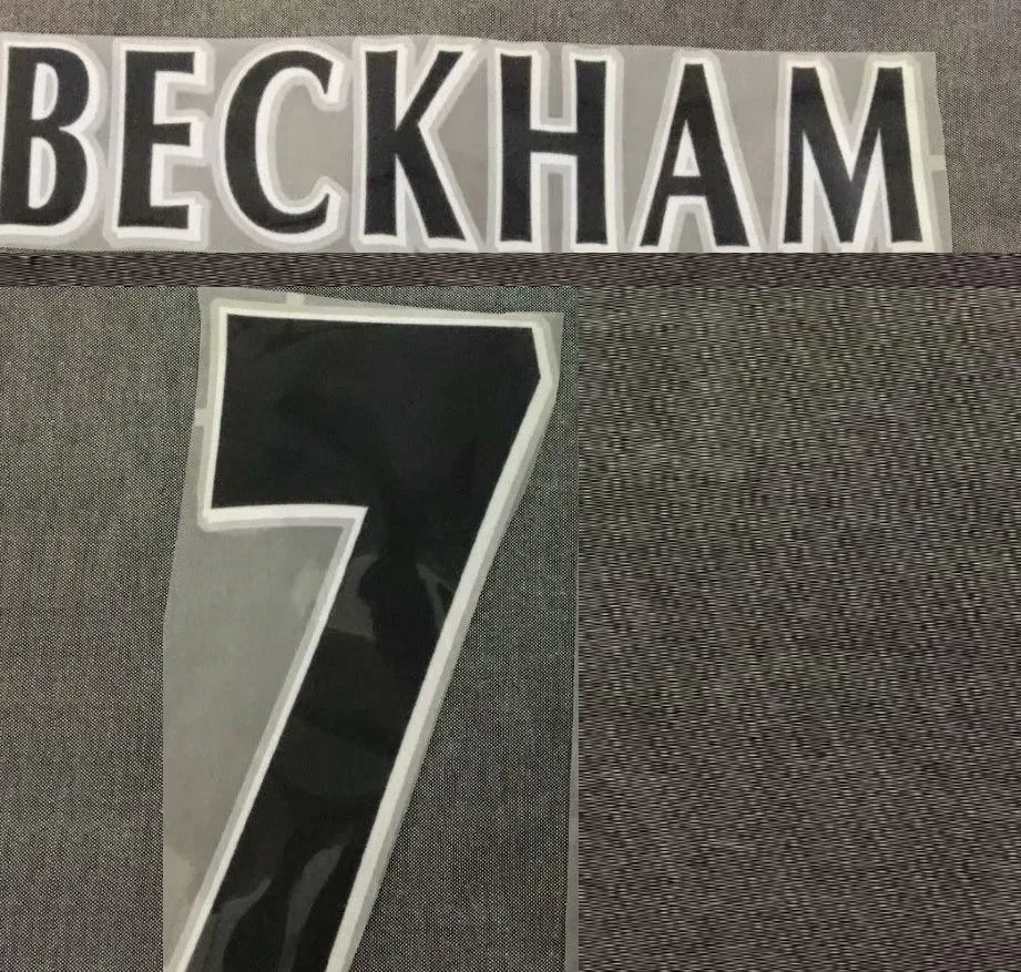 Black7 BECKHAM Lextral 1997-2006 EPL NAMESET FA League Customize Nameset V. NISTELROOY RONALDO Cantona BCKHAM LAMPARD SOLSKJAER SCHOLES Flocking - Цвет: Black7 BECKHAM