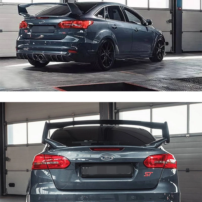 Для Ford Focus спойлер Высокое качество ABS Материал заднее крыло автомобиля unpaint цвет задний спойлер для Ford Focus спойлер