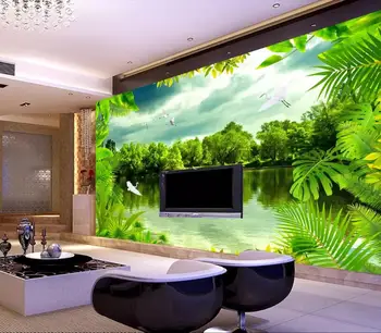 

CJSIR Custom Any Size Mural Wallpaper Tropical Rainforest Fantasy Forest Nature HD TV Background Wall 3d wallpaper Decors