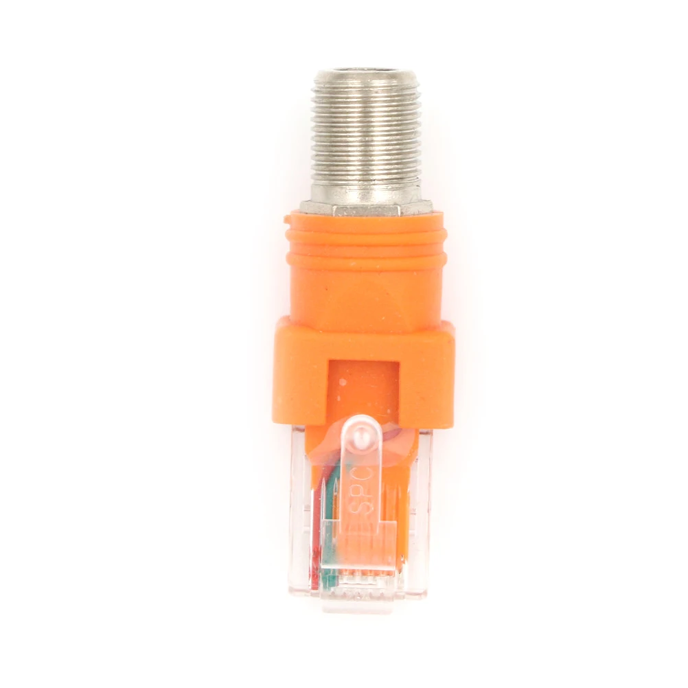 

1Pcs F-Type Connector RF Female To RJ45 Male Coaxial Barrel Coupler Adapter Coax Adapter, RJ45 To RF Connector