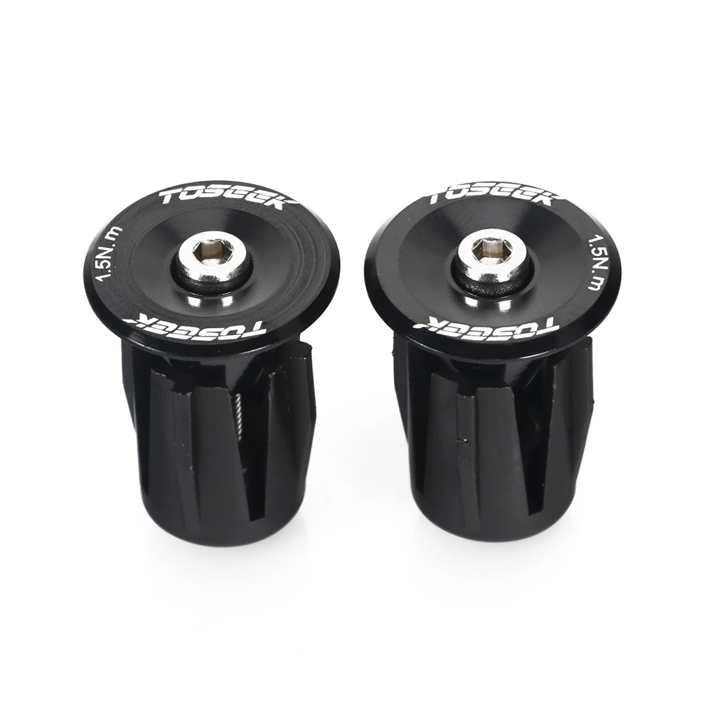1Pair BLUE Road MTB Bicycle Aluminum Handlebar Grips Handle Bar Cap End Plugs