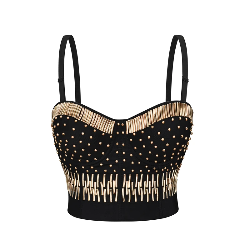 

Corset Gothic Sexy Camisole Top Women Solid Fashion High Waist Slim Crop Top Woman Party Temperament Commute Camisole Female Top