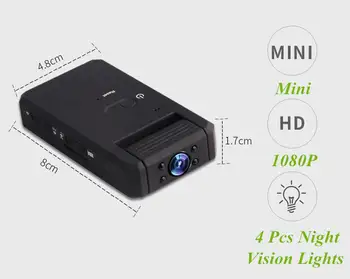

New Mini Camera Full HD 1080P MD90 Mico Camera Infrared Night Vision Mini DVR 180 Degree Rotation Camcorder Mini Sports DV Cam