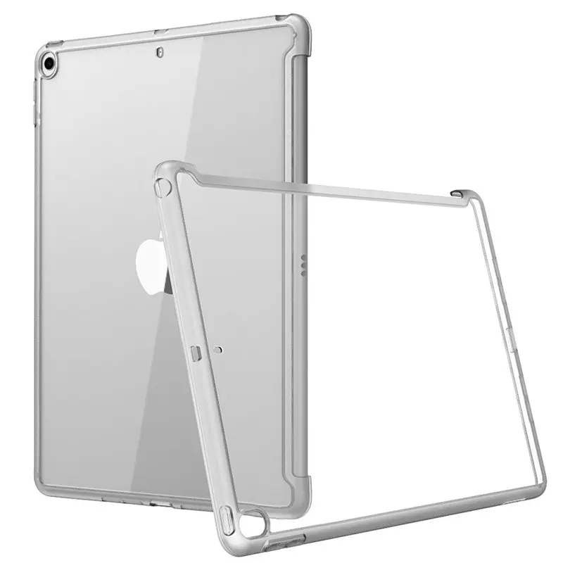 Прозрачный тонкий Гибридный чехол для iPad 10 2 (выпуск 2019 года) 7 го поколения совместим с официальным смарт
