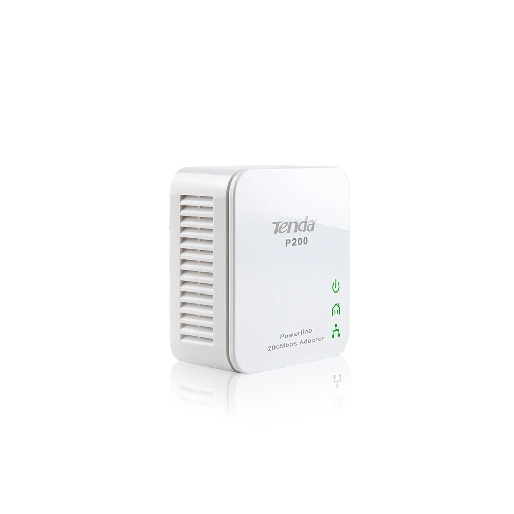 Сетевой адаптер Tenda P200 200 Мбит/с высокосовместимый с IPTV Homeplug AV2|Сетевые адаптеры c