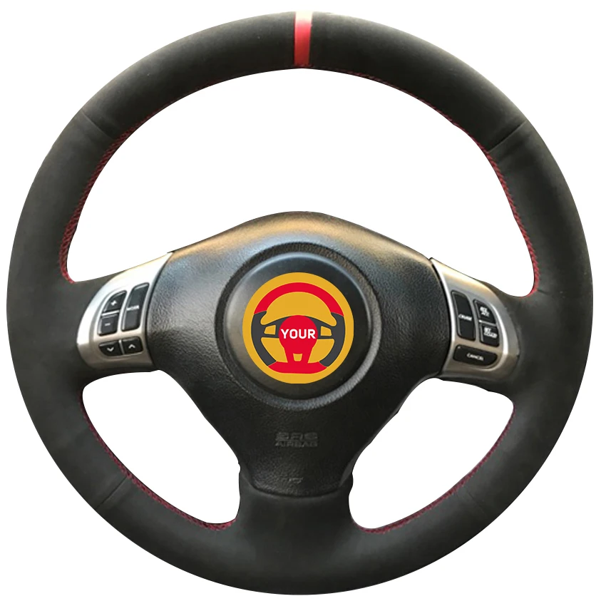 Черный замшевый красный маркер фотообои для Subaru Forester 2008-2012 Impreza 2008-2011 Legacy 2008-2010