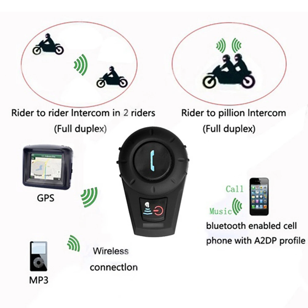500 м Мотоциклетный Bluetooth шлем FM домофон гарнитура связь