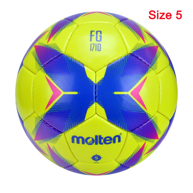 Расплавленный футбольный мяч Официальный Размер 4 размер 5 футбольный мяч командная спортивная тренировочная футбольная лига Мячи futbol bola - Цвет: F5R1710-YB Size 5