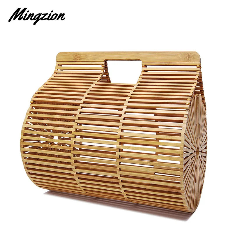 

Summer Beach Bag Female Casual Totes Handbags Bamboo Bags For Women 2019 Bohemian Ladies Top Handle Bags Bolsa Feminina