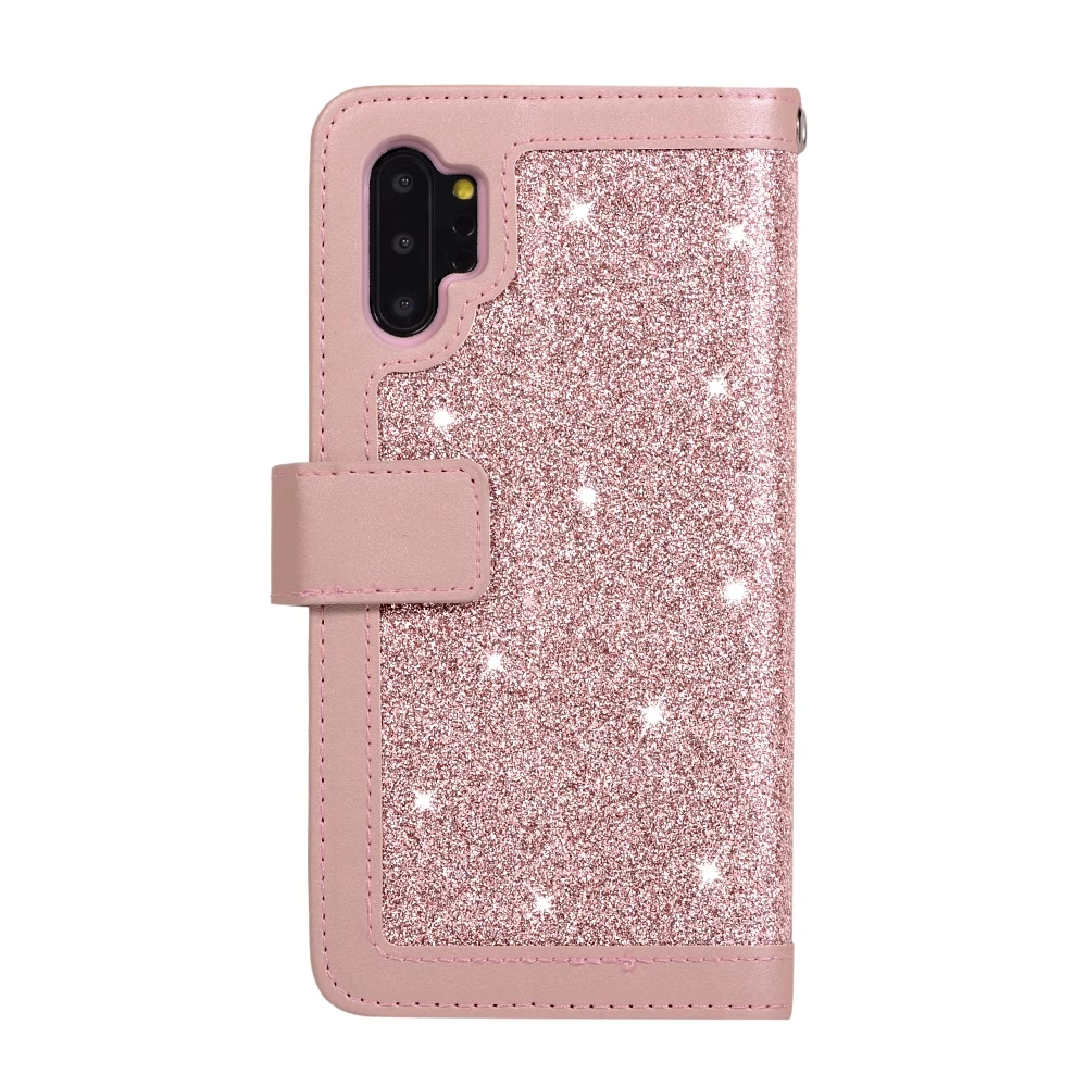 LAPOPNUT Чехол-бумажник для samsung Galaxy S10e Note10 S10 5G S9 S8 Plus S7 Edge Note8 Note9 блестящий кожаный флип-чехол с ремешком