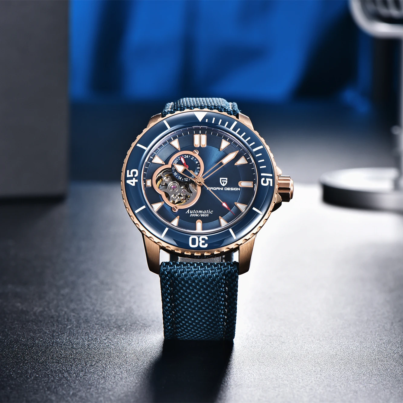2021 New PAGANI DESIGN Men's Watch Stainless Steel Automatic Mechanical Watch Blue Army Business Waterproof Clock Watch For Men