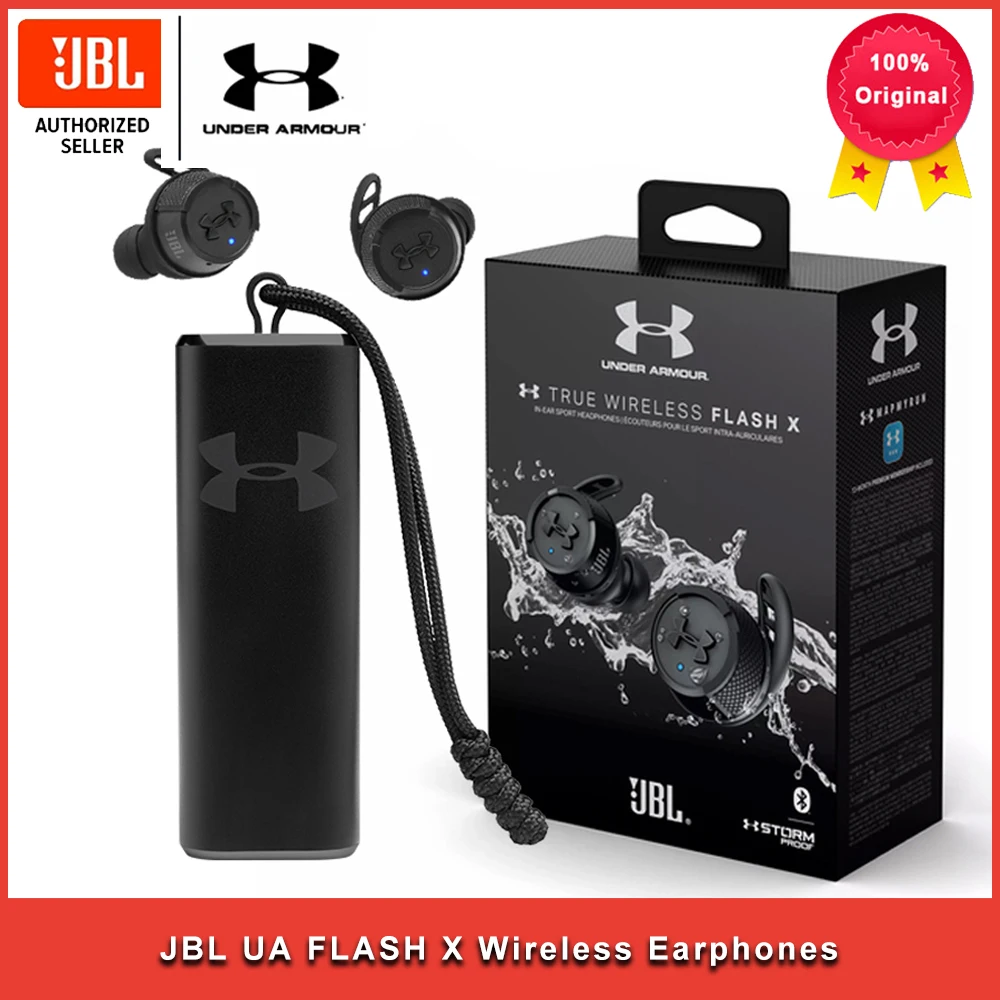 JBL-auriculares inalámbricos UA FLASH X, cascos deportivos impermeables con Bluetooth 5,0, TWS, manos libres, con y estuche de carga - AliExpress electrónicos