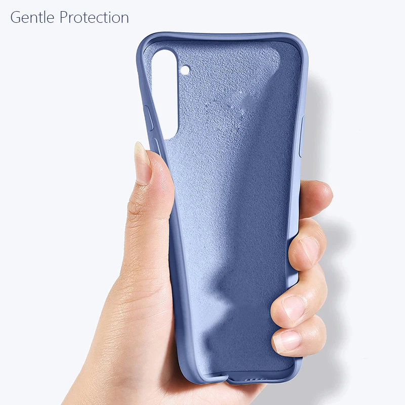 case realme xt case liquid silicone soft baby skin feeling liquid soild