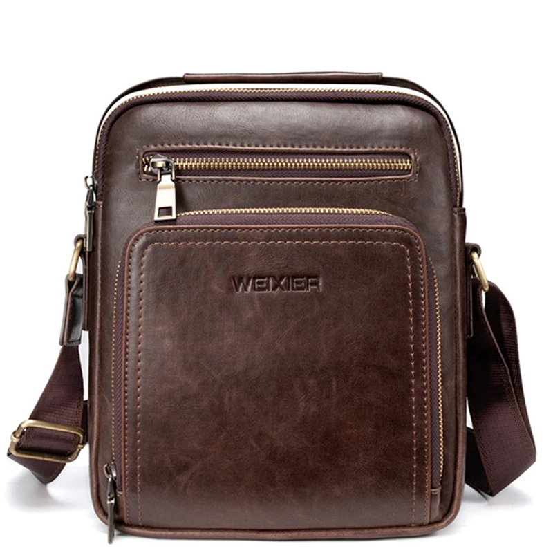

High Quality Messenger Bag Men Handbag Crossbody Bags Pu Leather Men Bag Vintage Male Shoulder Bags bolso hombre WBS758