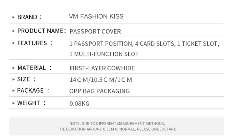 VM Модный чехол-кошелек с держателем для паспорта, RFID, защита от кражи, из натуральной кожи, безопасный Чехол для карт, органайзер для документов для путешествий