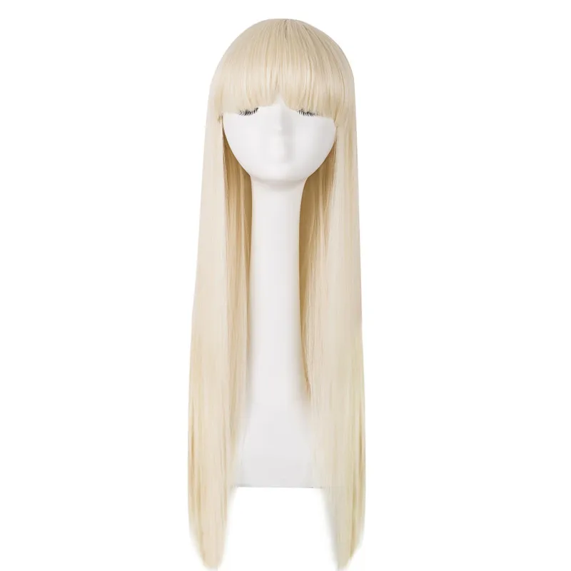 Fei-Show синтетический парик длинные прямые плоские челки женские волосы Косплей Карнавальный костюм Хэллоуина вечерние парик - Цвет: 613C
