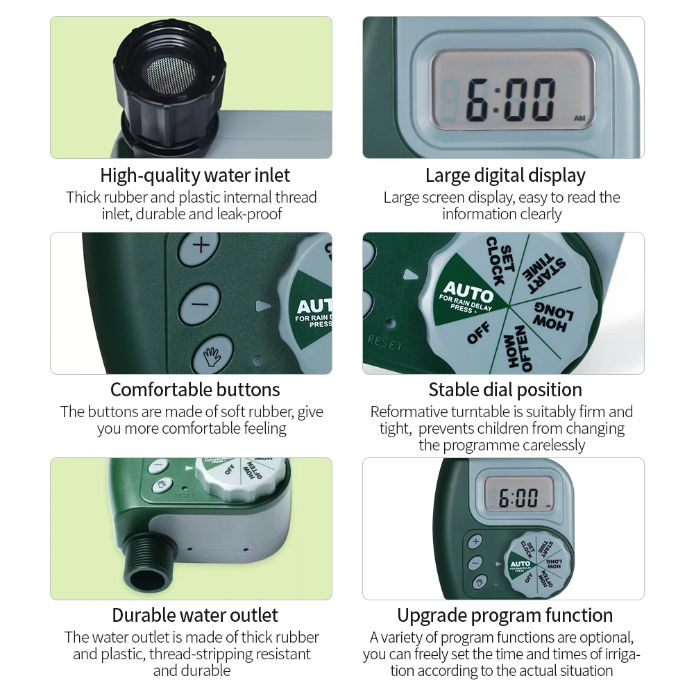 Automatic Water Timer Outdoor Garden Irrigation Controller Programmable Hose Faucet Timer Garden Automatic Watering Device water timer