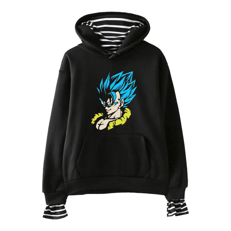 2D DRAGON BALL новая одежда с принтом поддельные две части толстовки Топы Горячая распродажа Осенние женские свитшоты K-pops с капюшоном Harajuku Plus