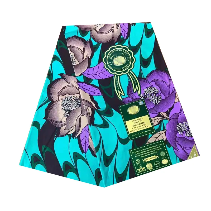 Самая изящная дизайнерская парафинированная ткань с кружевом, паганский голландский блок, принты в ткани, хлопок, 6 ярдов/шт, мягкая дышащая ткань, V-L 713